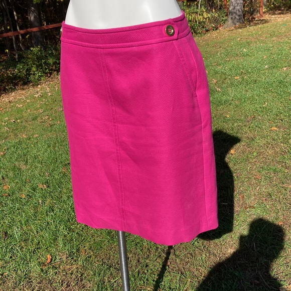 Talbots petal pink all cotton lined skirt with pockets size 10p - Picture 2 of 7